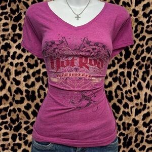 🐾Y2K grunge biker ‘hot rod heartbreaker’ tee🩷